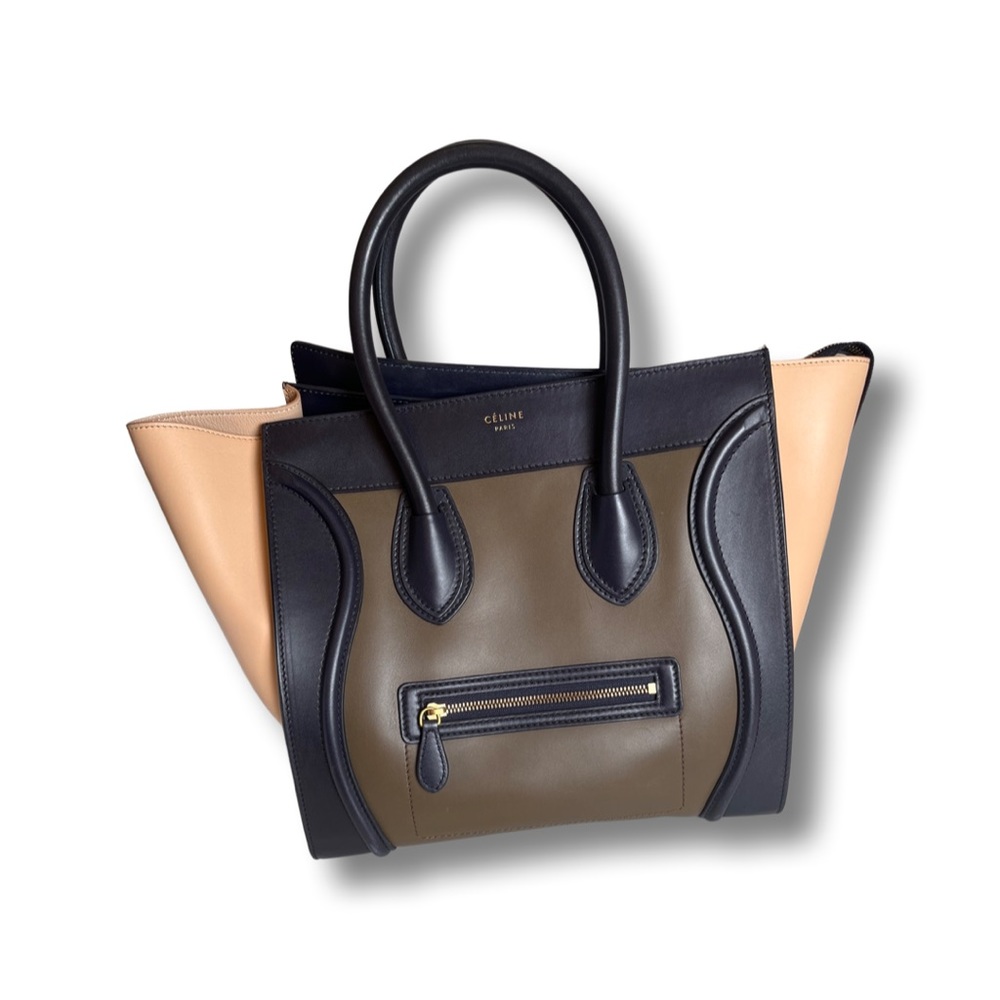 CELINE
Satin Calfskin Tri-Color Luggage Anthracite